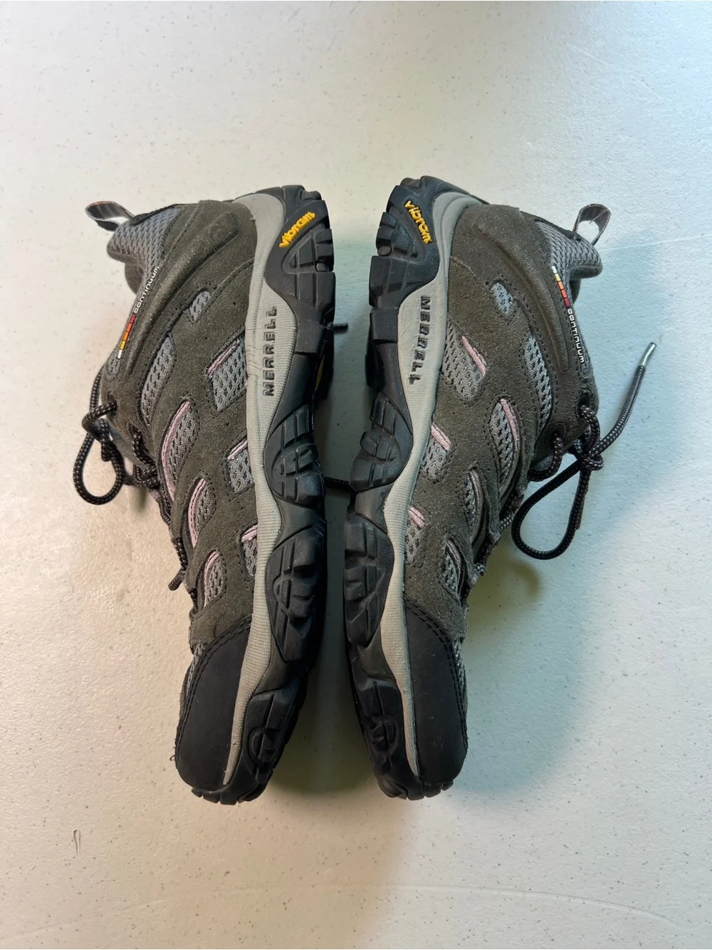 Merrell Continuum Vibram Hiking Sneakers Beluga Gray Lilac Womens Sz 11